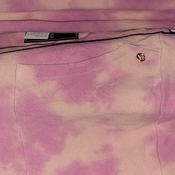 VOLCOM NEW Pullover Hooded Mauve tie-dye sweater hoodie S Beach Coastal Skater - Picture 5 of 7